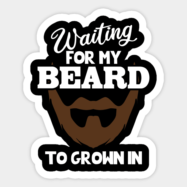 Waiting for the beard Sticker by Imutobi